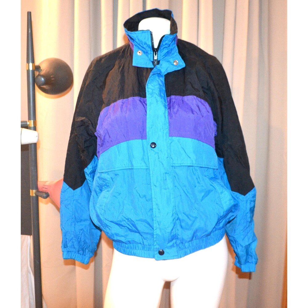 Vintage Windbreaker New Wave Fly Girl Retro 90s Mod